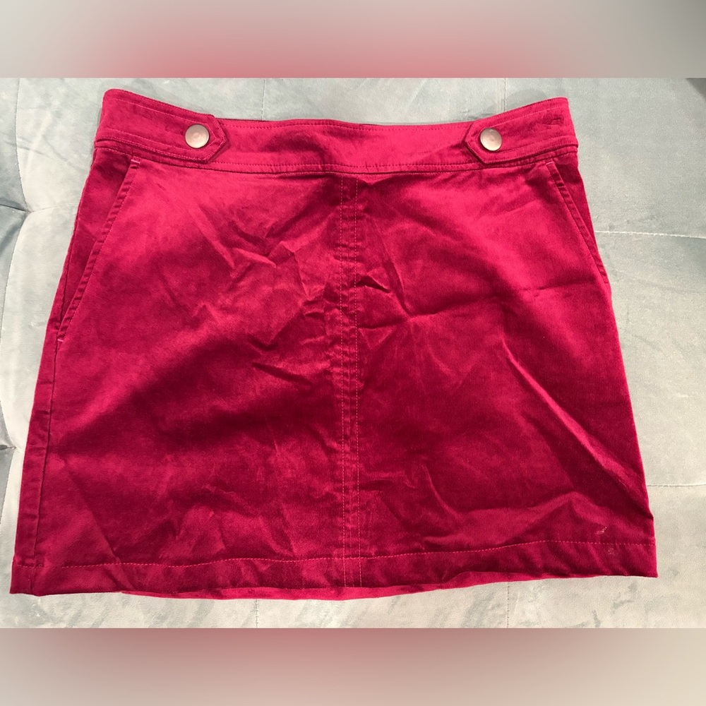 LOFT Rich Red Mini Skirt, Sz 2